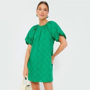 Hyacinth House Green Eyelet Quincy mini dress (from Tuckernuck) Size Small, EUC